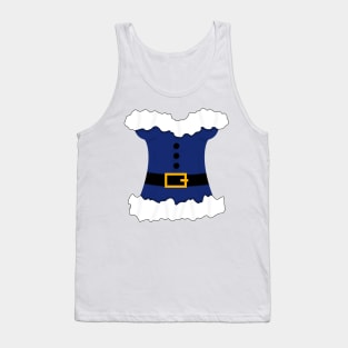 White and Blue Corset Christmas Mrs Claus Tank Top